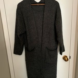 Uniqlo Dark Gray Long Cardigan